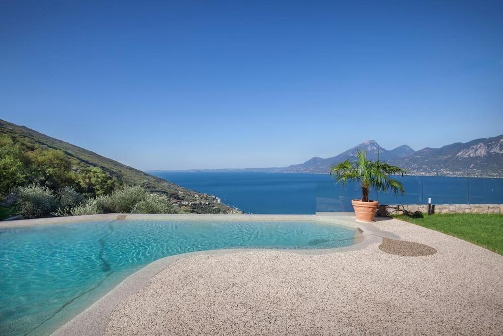 Villa Divina-Apt Armonia-Con Piscina E Vista Lago Castelletto Di Brenzone Exteriér fotografie