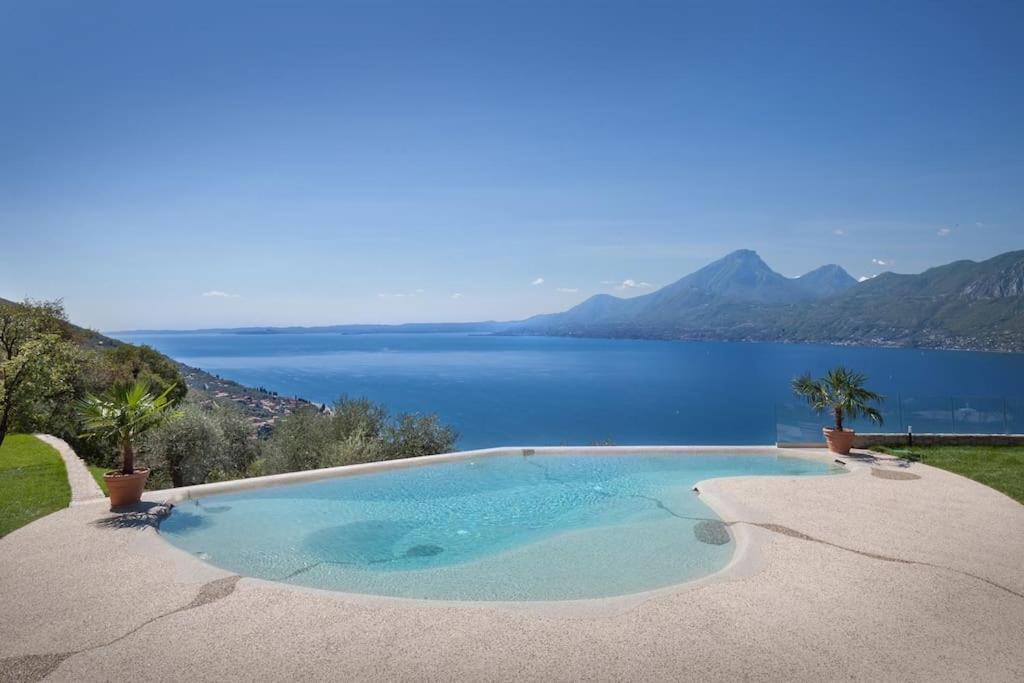 Villa Divina-Apt Armonia-Con Piscina E Vista Lago Castelletto Di Brenzone Exteriér fotografie
