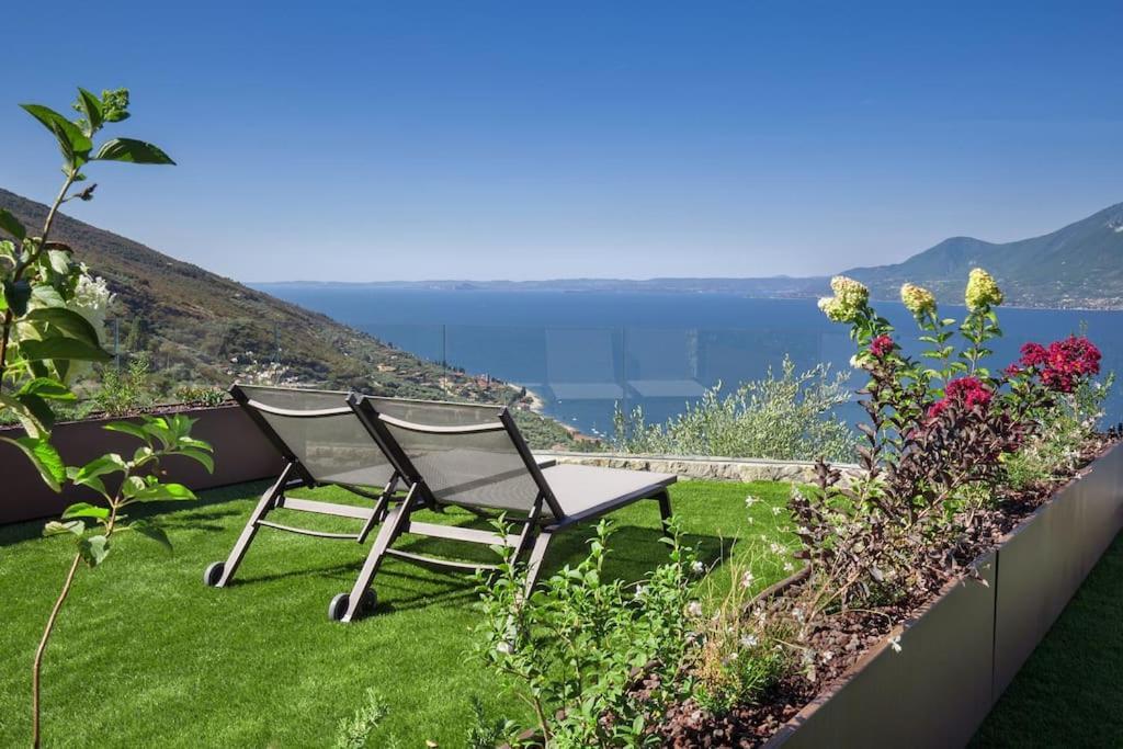 Villa Divina-Apt Armonia-Con Piscina E Vista Lago Castelletto Di Brenzone Exteriér fotografie