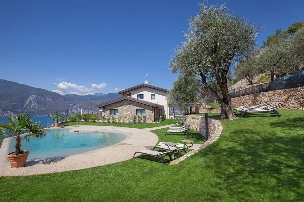 Villa Divina-Apt Armonia-Con Piscina E Vista Lago Castelletto Di Brenzone Exteriér fotografie